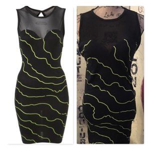 Motel Rocks Blake Squiggly Lemon Dress